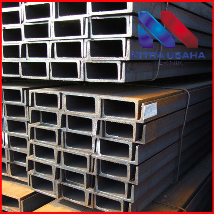 UNP 125 x 65 x 5 x 6000 mm Kanal U Besi 6 Meter Steel Channel SNI