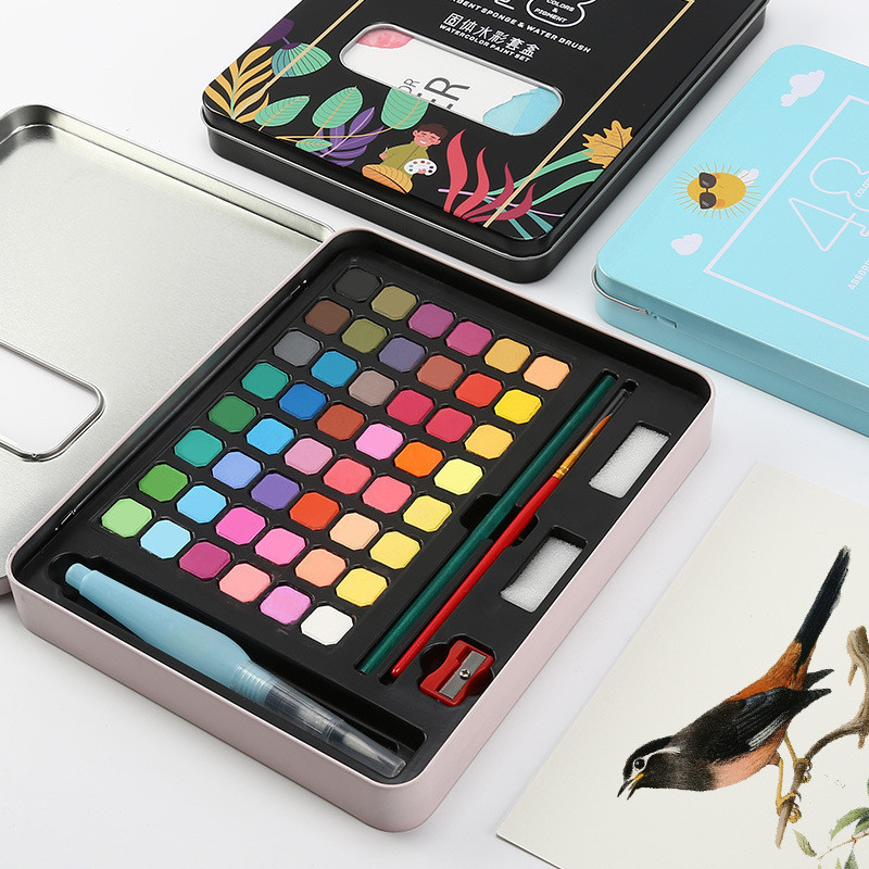 

Set Kotak Besi Cat Cat Air Padat Perlengkapan Seni Perlengkapan Seni Lukis Cat Lukis Set Lengkap