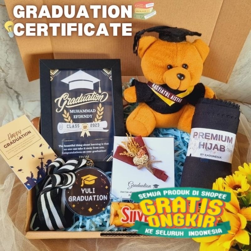 Kado Wisuda Cowok Sertifikat Graduation Gift / Buket Wisuda Cewek ( SRTE)/ Spesial box mewah