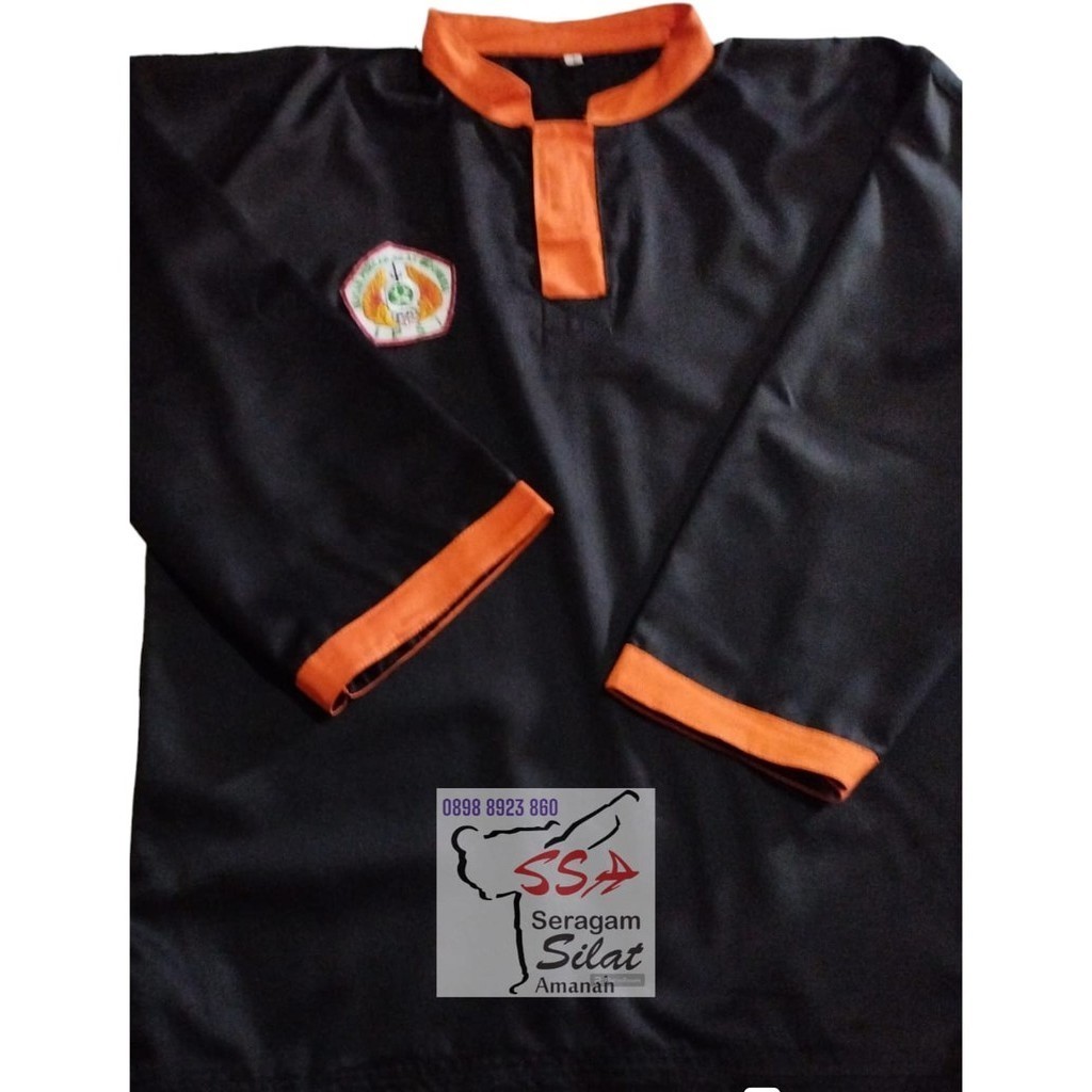 BAJU SILAT CIMANDE TTKDH List KUNING SERAGAM SILAT CIMANDE TTKDH KERAH KUNING