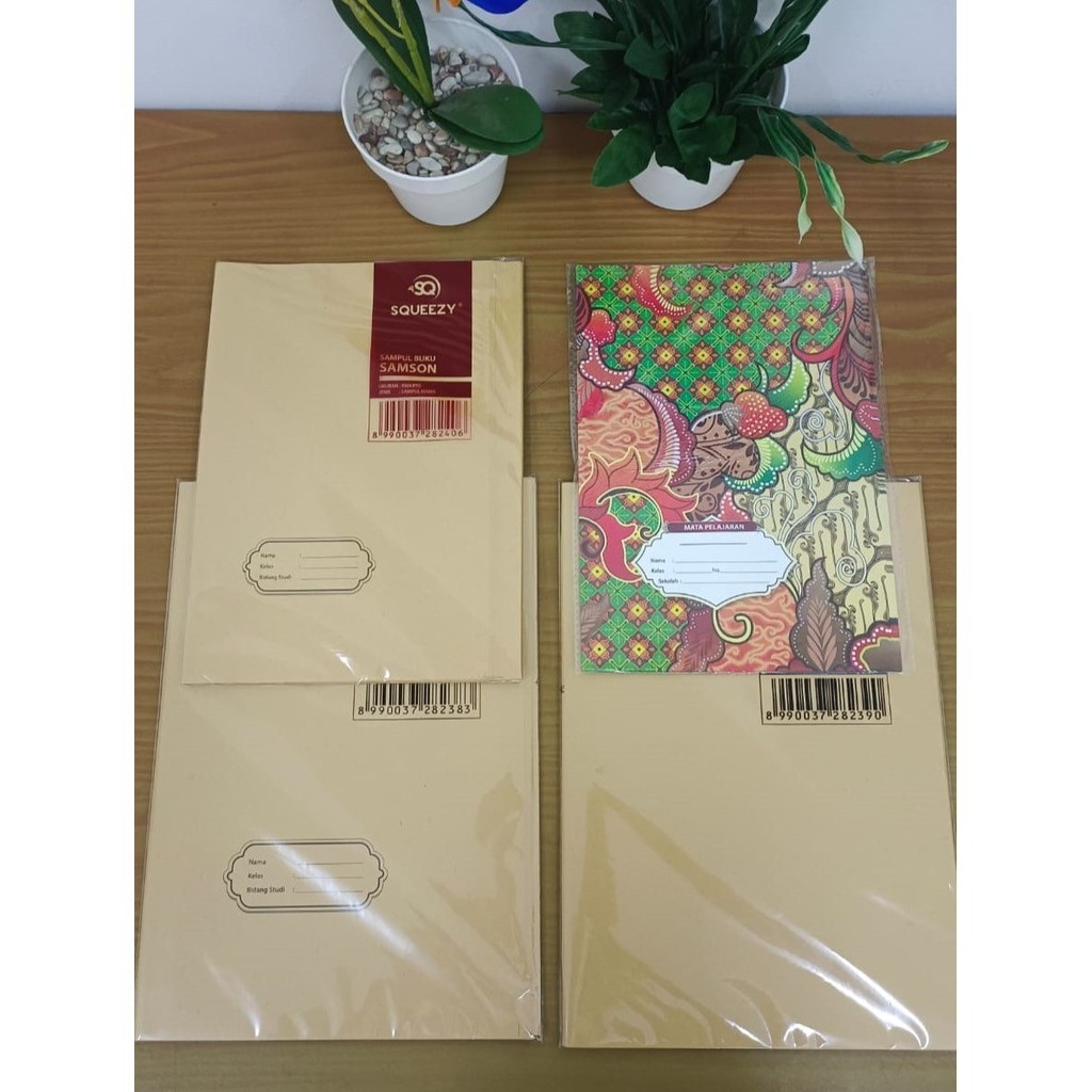 

IDOLAKU Sampul Buku Tulis Boxy & Kwarto Sampul Coklat Nama Polos Batik 1 Pack Isi 20 Pcs