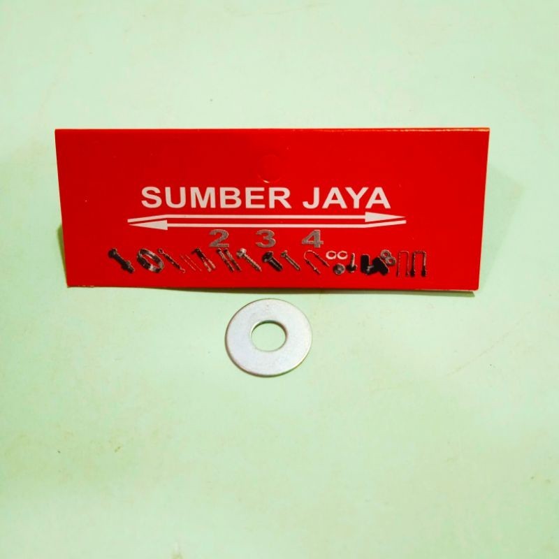 RING PLAT m6 x 16 isi 100 putih  / WP 6 x 16  TERMURAH