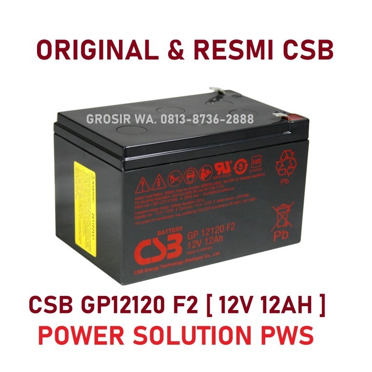 FZ99 BATTERY PANASONIC 12V 12AH aki Baterai kering Panasonic 12V 12Ah - CSB 12V 12AH