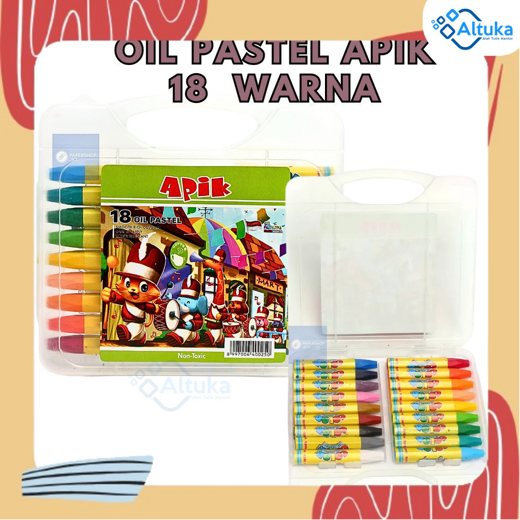 

Krayon Alat Mewarnai / Crayon APIK 18 Warna