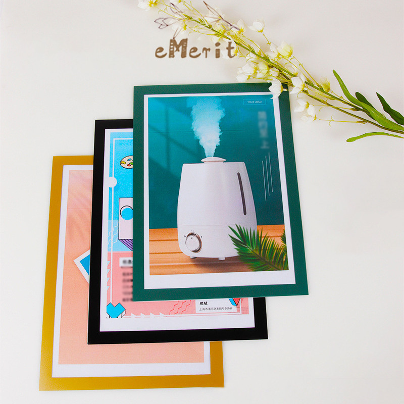 A4 Matte Silver PVC Tempat Poster / Wall Stiker / Tempat Brosur Akrilik / Magnetic Display Sticker
