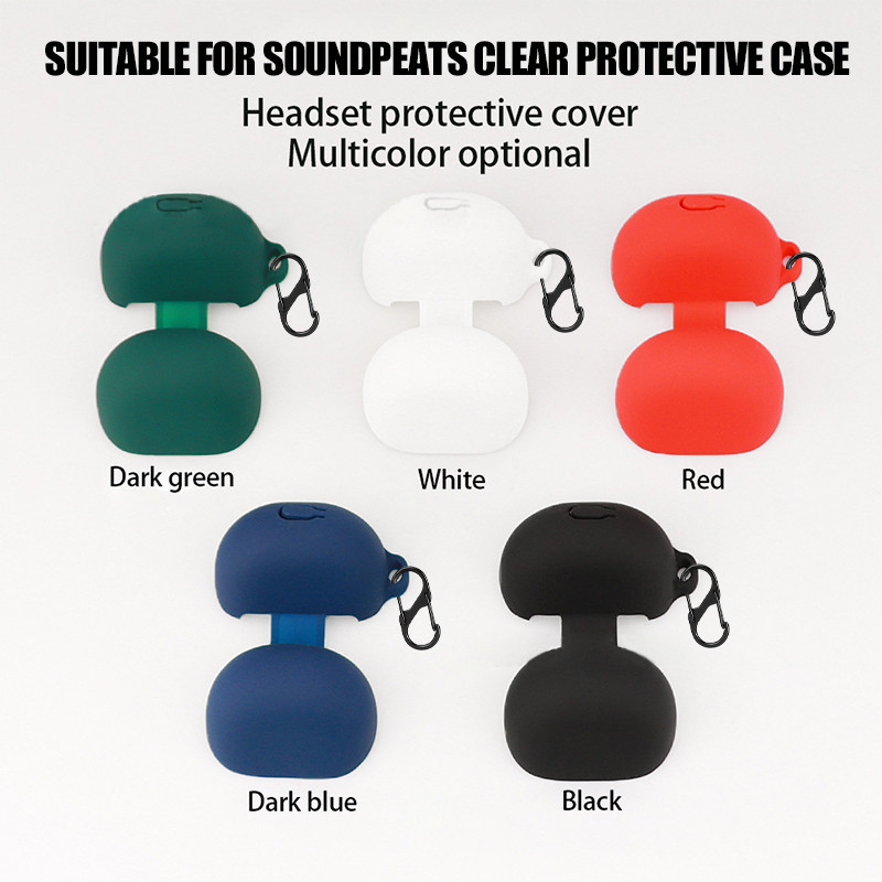 New Sound Peats Clear CaseSoundpeats Clear Case Casing Cover Silicone One-Piece Protective Case +