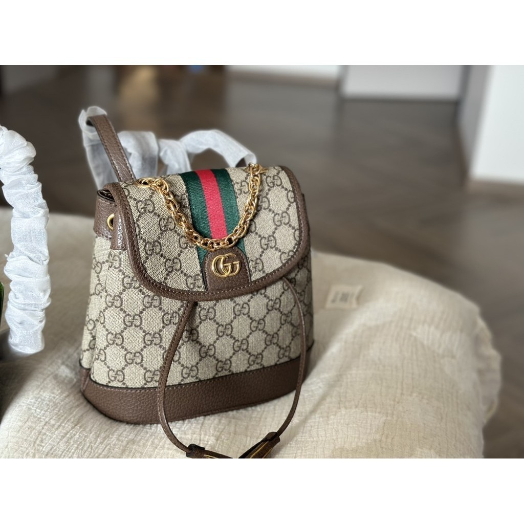 Original 2024 New Gucci Ophidia series mini backpack women's fashionable and stylish shopping bag
