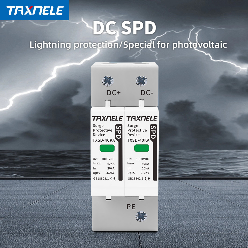 Pelindung lonjakan arus TAXNELE DC SPD DC 600V 1000V 2P 40KA 60KA