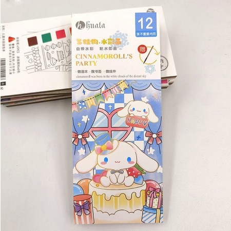 

New Promo~ berkahh_mall Watercolor Portable Coloring Paper - Mainan Cat Air Kertas Coloring - Cinamoroll