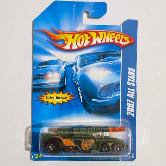 Hotwheels Invader hijau tentara 2007 All Stars