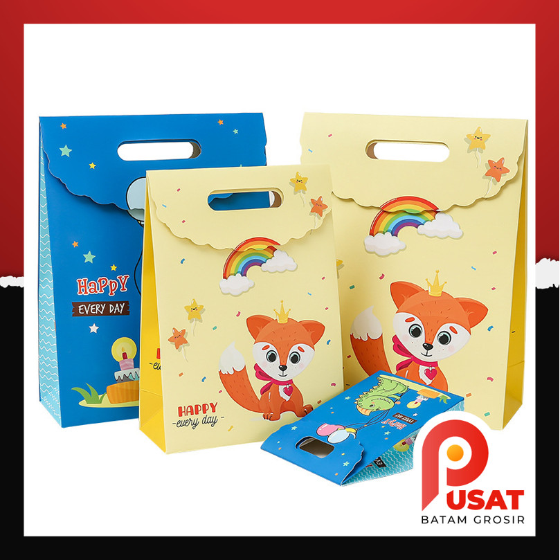 

Pusat Batam Grosir - 1201 Paper Bag Motif Animal / Kantong Kado / Tas Ulang Tahun / Goodie Bag