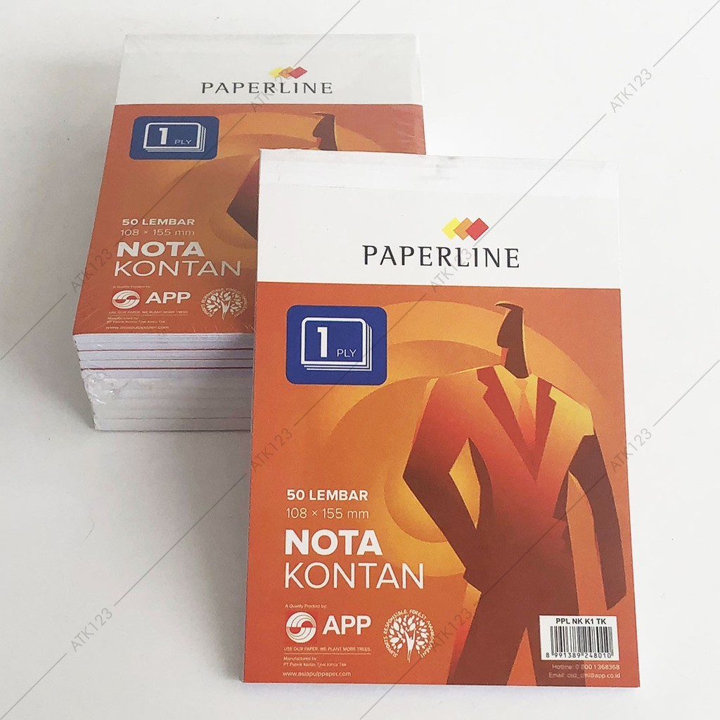 

Paperline Nota Kontan Kecil 1 Ply 1 Pcs (NK K1) / Nota Pembelian / Bon Barang Belanjaan