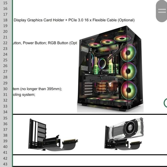 Paradox Gaming Trickster 7 Series Bracket Vertical GPU