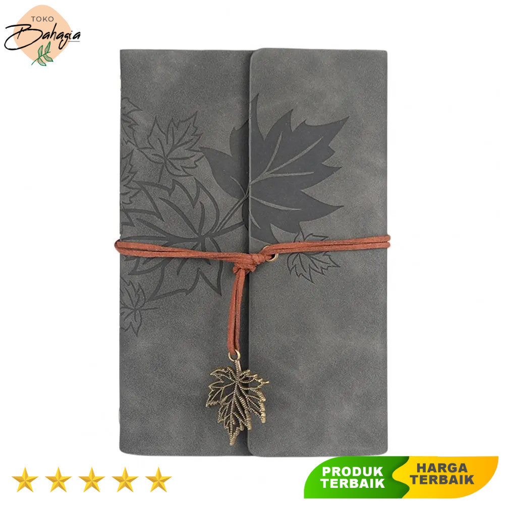 

Buku Catatan Harian Binder Kulit Retro Maple Leaf A7