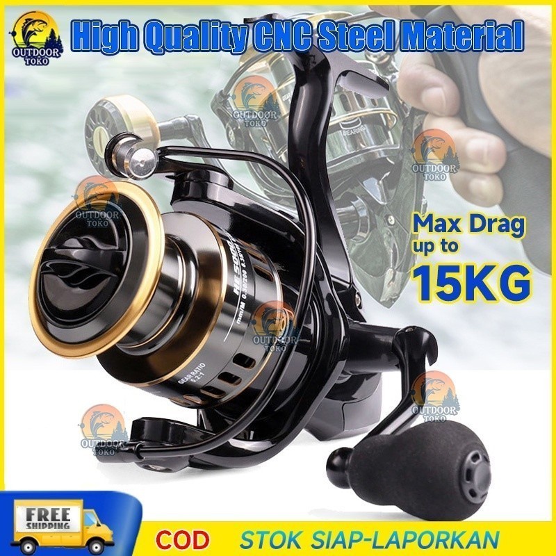 Reel pancing Drag 10kg mini 1000-6000 rell 5.2:1 High Speed Metal Spool Spinning Fishing Reels Outdo