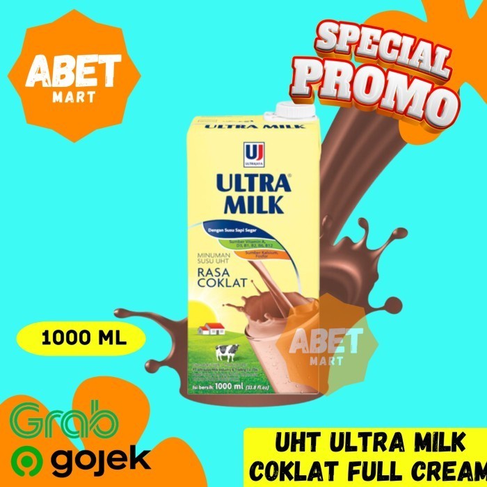 

Ultra Milk Rasa Cokelat 1 Liter - Susu UHT Coklat 1L 1000Ml Chocolate Minuman Sapi