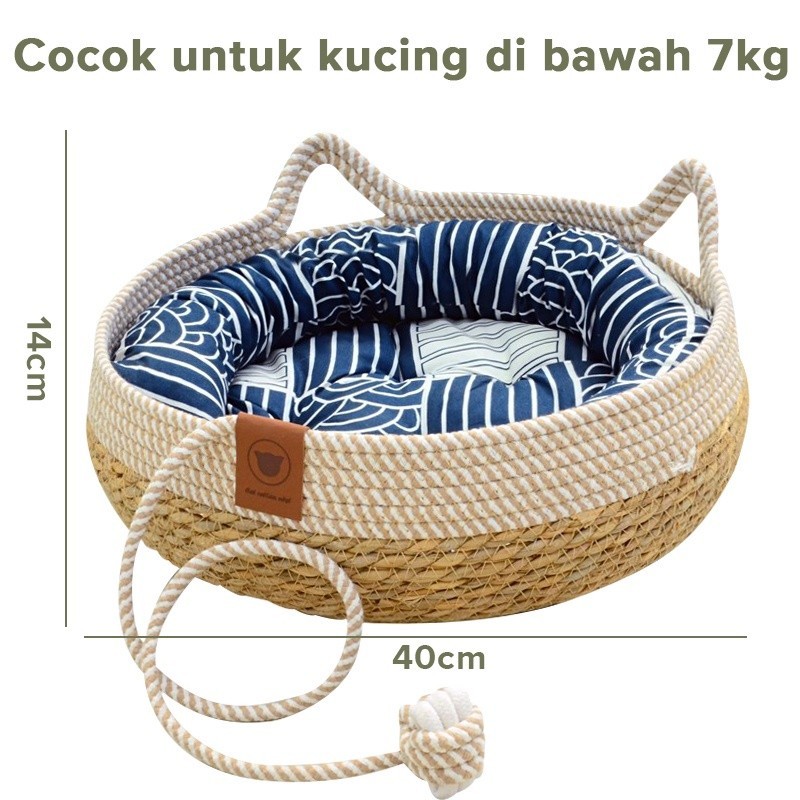 Chongchong - Tempat Tidur Kucing Tempat Tidur Anjing Tempat Tidur Tempat Tidur Kucing Rotan
