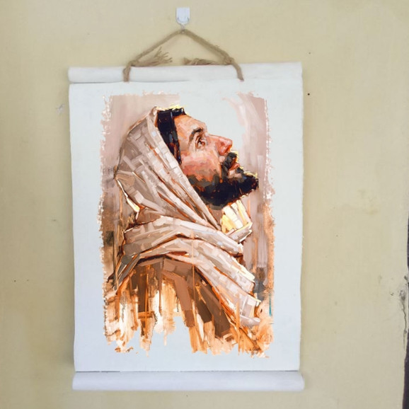 LUKISAN KANVAS CANVAS YESUS JESUS HIASAN DINDING KRISTEN