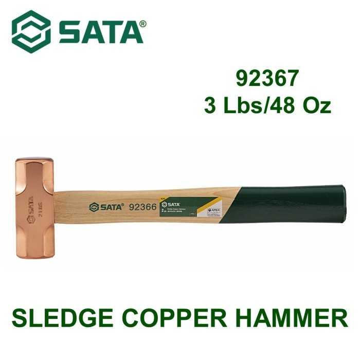 SATA 92367 Palu Tembaga 1360 g/48 oz Sledge Copper Hammer 3 Lbs