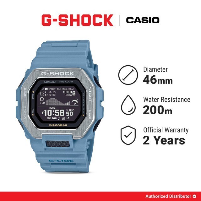[READY INSTANT] G-Shock G-Lide GBX-100-2ADR Jam Tangan Pria Digital Dial Tosca Resin Band