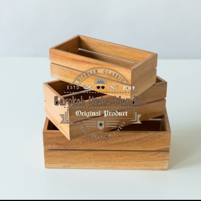 

rosa wooden crate ( set of three ) wooden storage box || functional