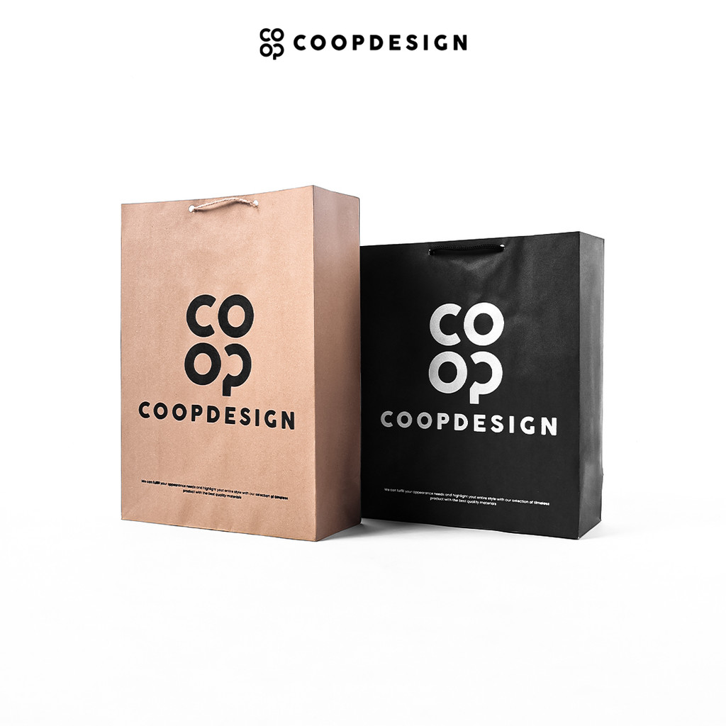 

Coop Design - Coop Paper Bag Hitam Coklat Tali Tas Kertas Shopping Bag Goodie Bag Elegan Kantong