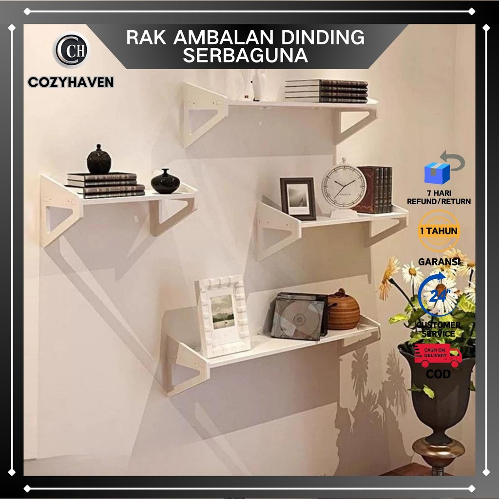 CozyHaven - Rak Dinding Gantung Dekorasi Kamar Menghias Figura Tanaman Hias Partisi Di Ruang Tamu TV