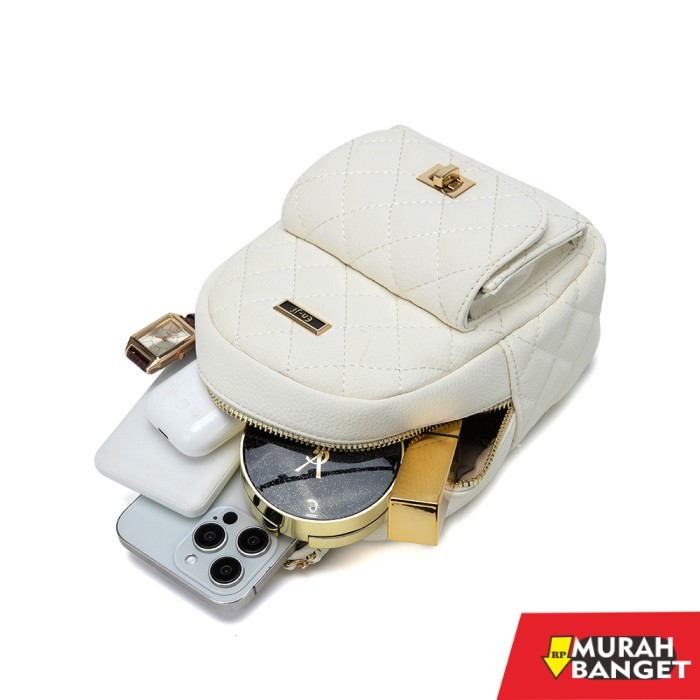 tas ransel wanita import En-ji Boni Backpack Wanita - Black