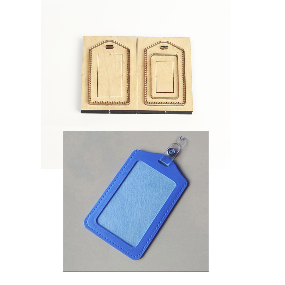 

DIY leather craft badge holder die cutting knife mold metal hollowed punch tool steel blade65x100x10mm