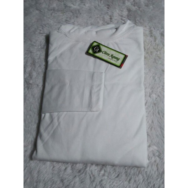 Gamis Lebaran Murah /Inner Long Dress Kasual Span Manset gamis wanita lengan panjang - Putih