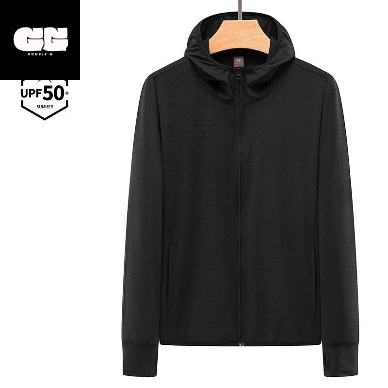 Double-G Danika Jaket Anti UV Pakaian Olahraga Pria/Cowok Bahan Nyaman Rapi