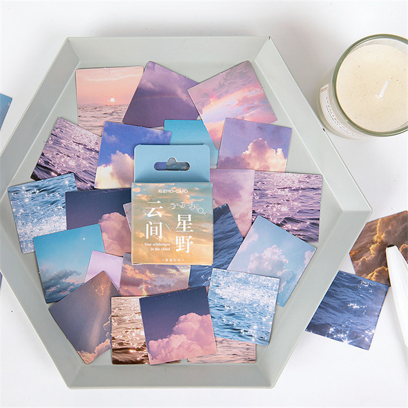 

46pcs/pack star wilderness in the cloud Decorative Stationery mini Stickers set Scrapbooking DIY Diary Album Stick Lable