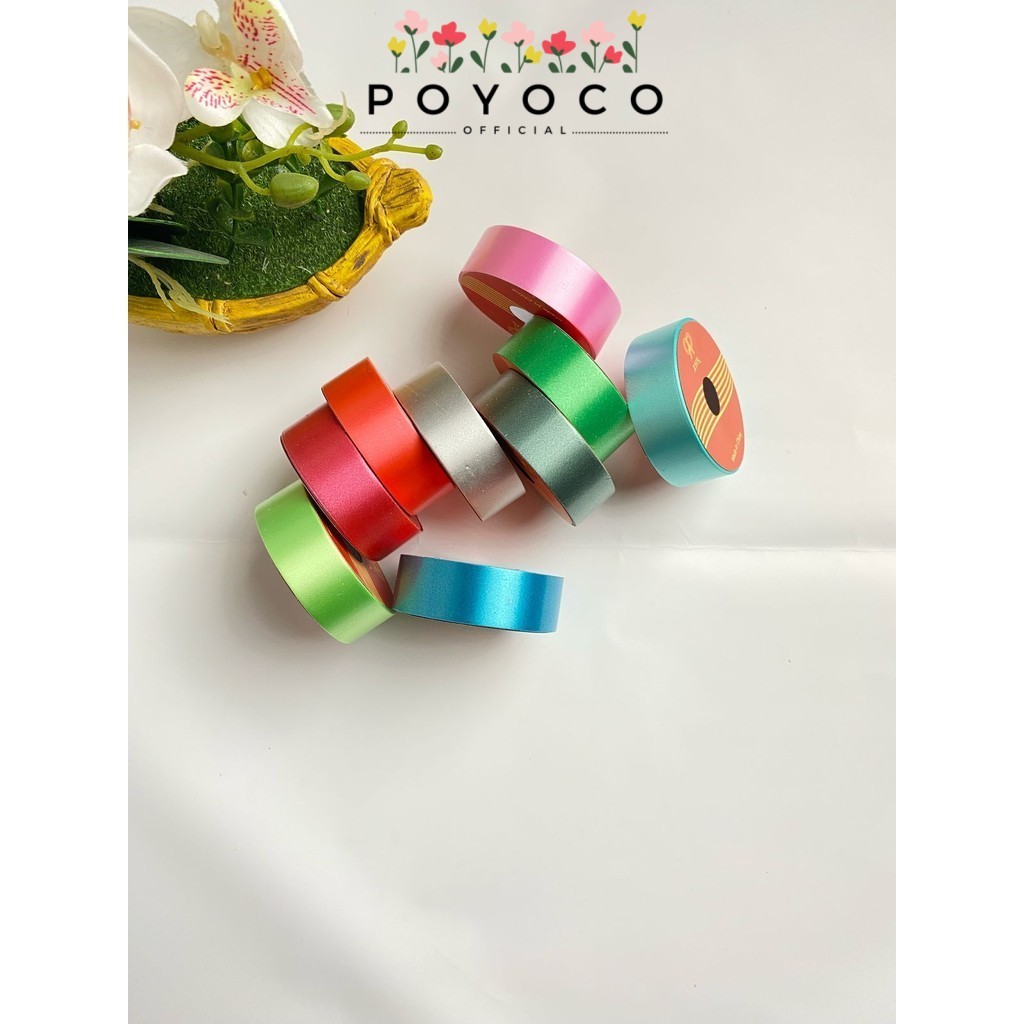 

POYOCO - Pita Kado Plastik POLOS 2cm / 4cm Pita Jepang Kertas 14 Meter Dekorasi