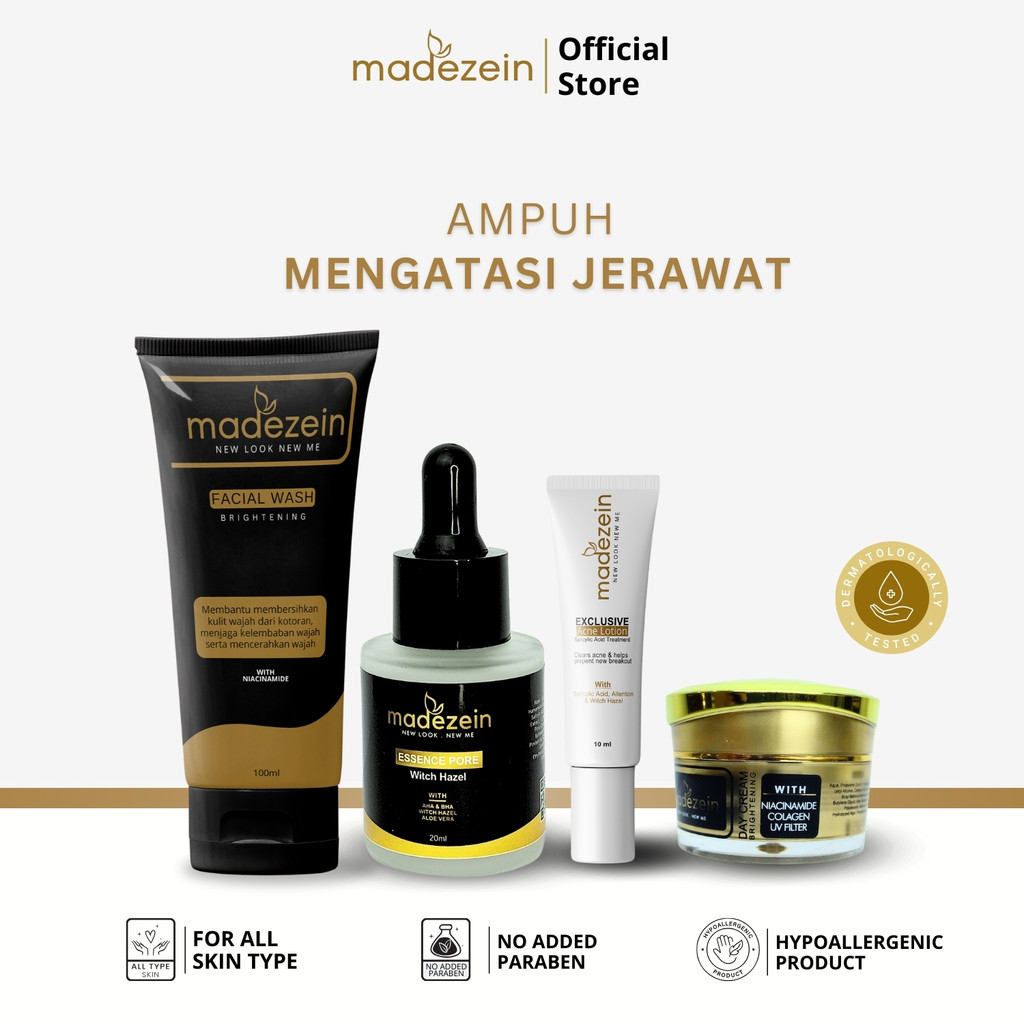 Aira Fashion Muslim - Skincare Perawatan Wajah Paket Acne 4 Pcs by Madezein