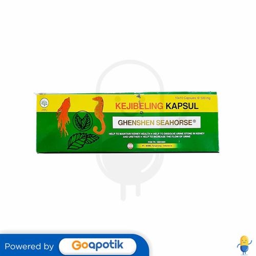 Ghenshen Seahorse Kejibeling Capsule Box 100 Kapsul