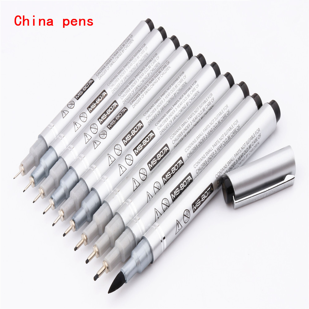 

Ink Black Micron Neelde Drawing Pen Waterproof Pigment Fine Line Sketch Markers Pen For Writing Hand-Paint anime Art Supplies