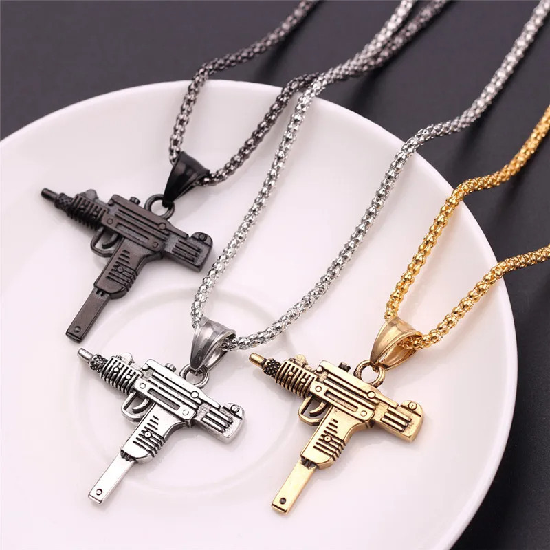 Kalung Uzi dengan Rantai Popcorn Coreana Chain K1120  Style Hip Hop Alloy Panjang 56CM