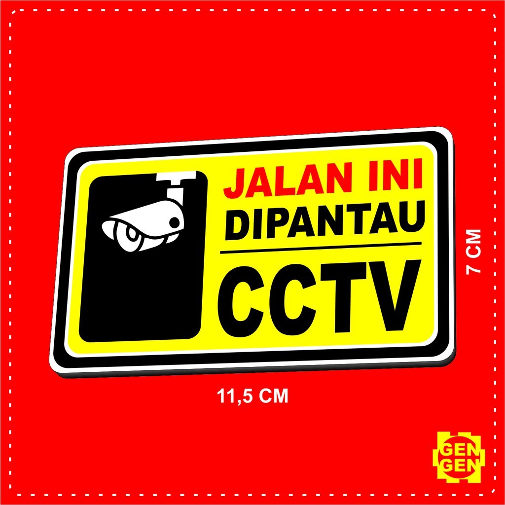 

Sticker Jalan Ini Dipantau Cctv - Karet 2mm