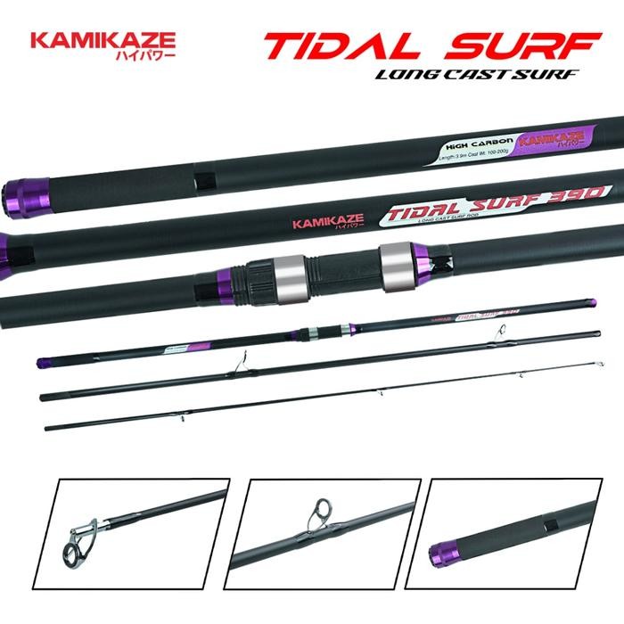 KAMIKAZE Joran pasiran , rock fishing Spinning TIDAL SURF Hi-Carbon Blank Material Joran Pancing