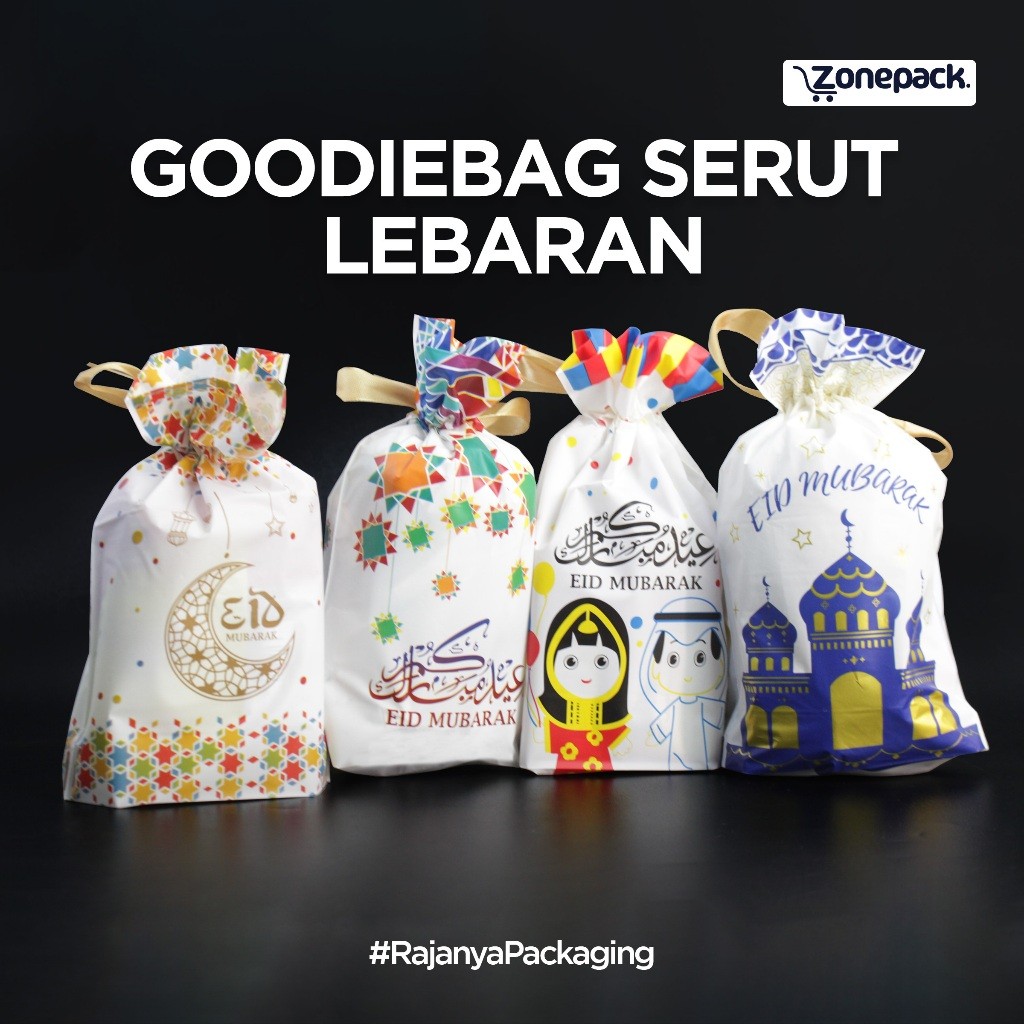 

Plastik Serut GoodieBag Lebaran | Goodiebag Eid Mubarak| Kantong Snack Hampers Idul Fitri | Goodie Bag Souvenir Snack Idul Fitri/ keluarga oleh oleh