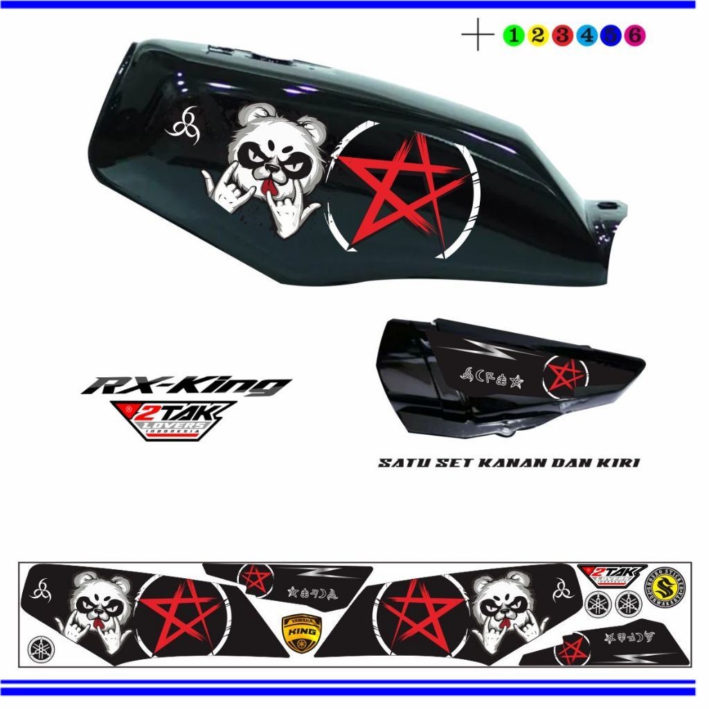 MOTIF SIMPLE / STIKER MOTOR RX KING / STRIPING RX KING
