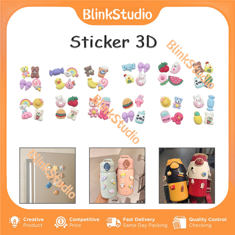

Stiker Karakter 3D Timbul Botol Minum / Sticker 3D Botol isi 4