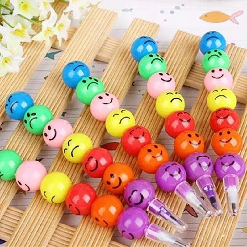 

10Pcs Lollipop Building Block Crayon/Pencil Graffiti Pen for Children Birthday Party Favors Student Back To School Gifts