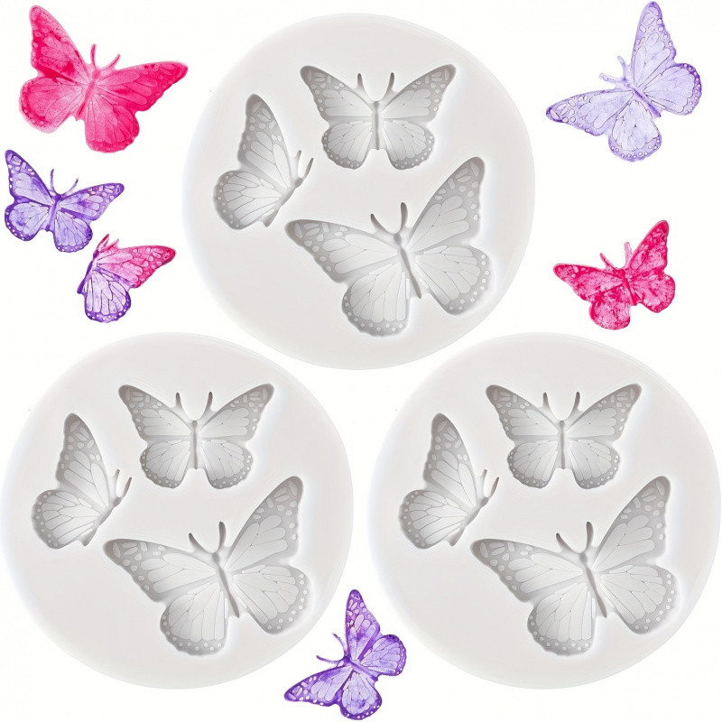 

3 Butterfly Silicone Molds for Candles, Clay, and Resin - Insect Themed