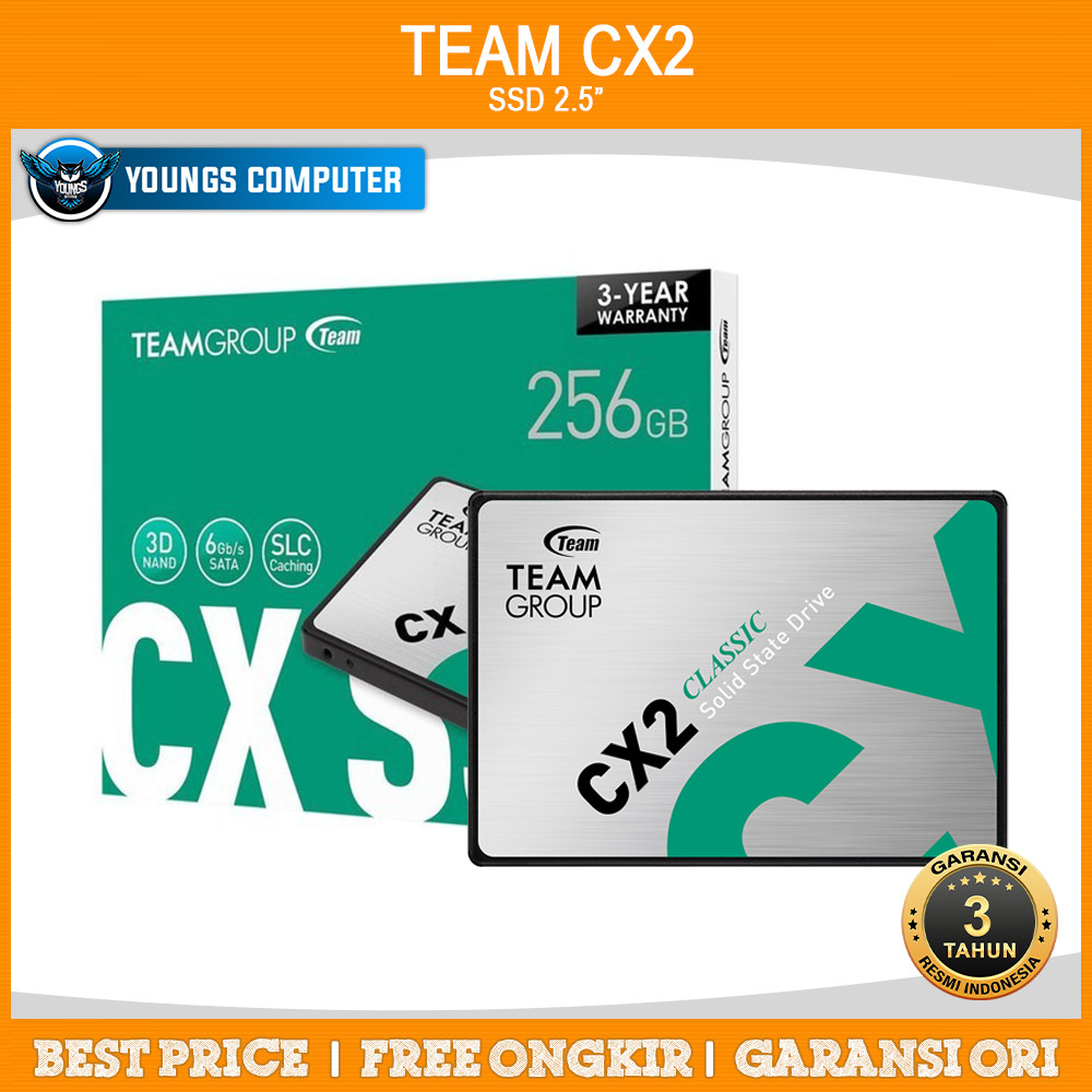 SSD TEAM CX2 256GB 512G 1TB 2TB 2.5" SATA III SLC