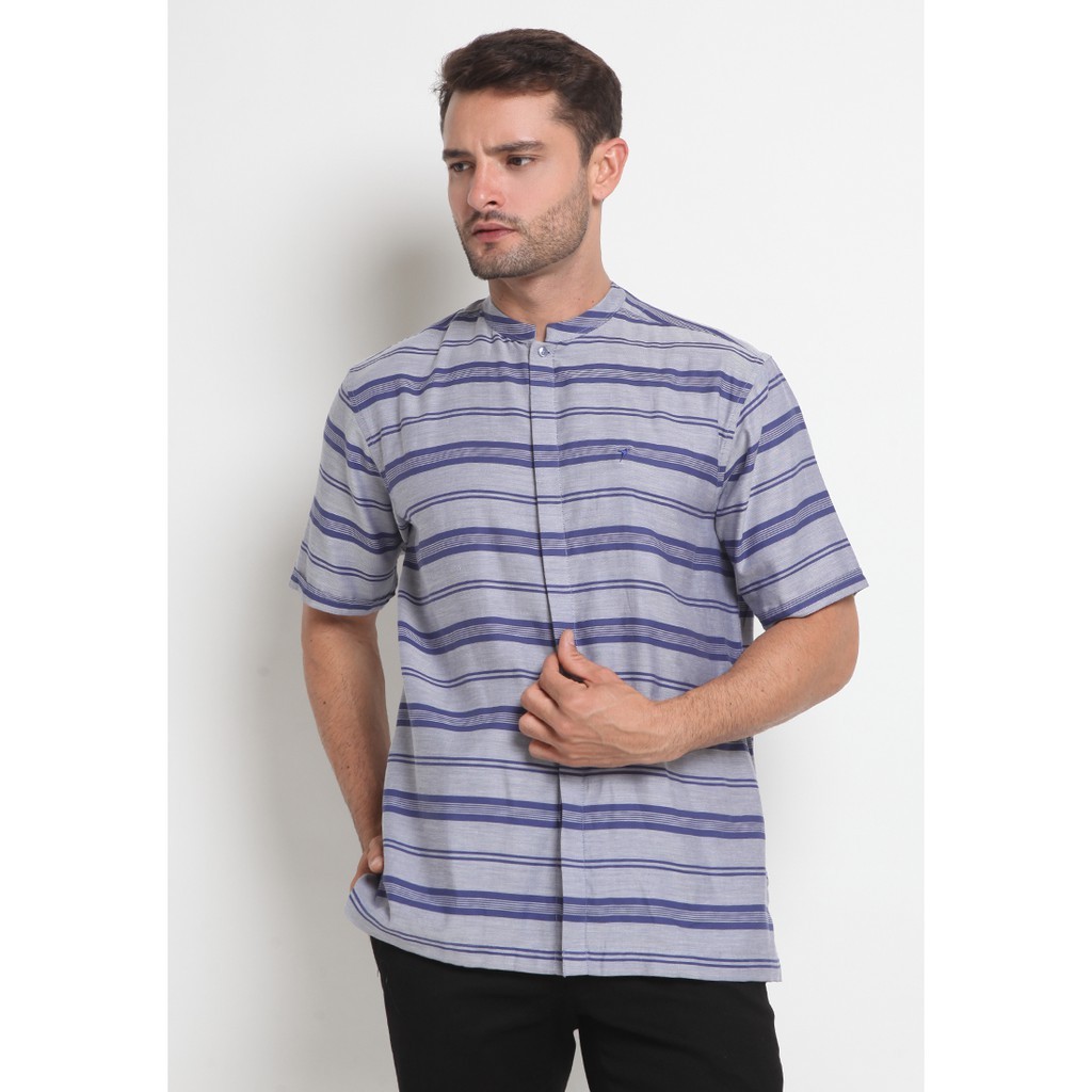 Jobb Alhambra Baju Koko Pria Lengan Pendek Navy