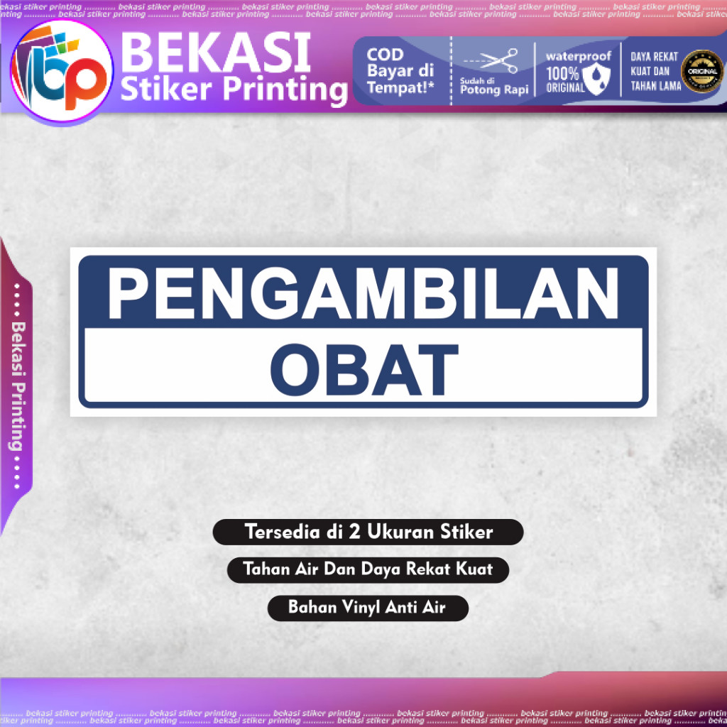 

Stiker Pengambilan Obat Stiker Penyerahan Obat Stiker Apotek Stiker Klinik Stiker Puskesmas