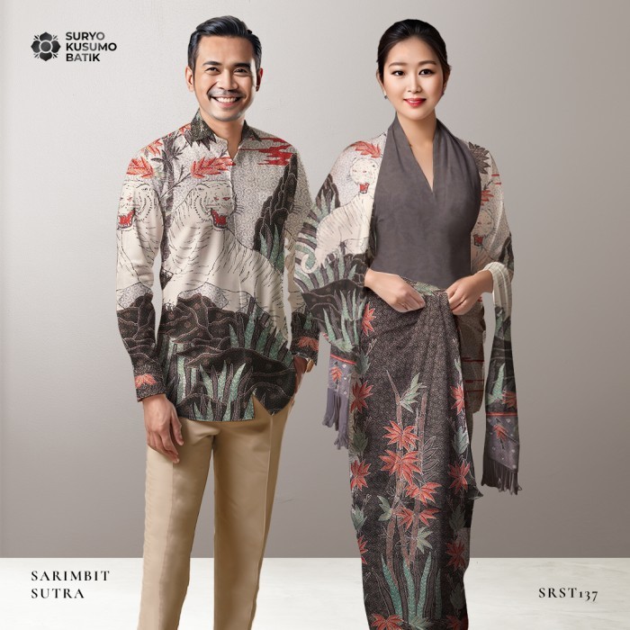 Suryo Kusumo Batik - Kain Sarimbit Couple Batik Tulis Sutra  SR6