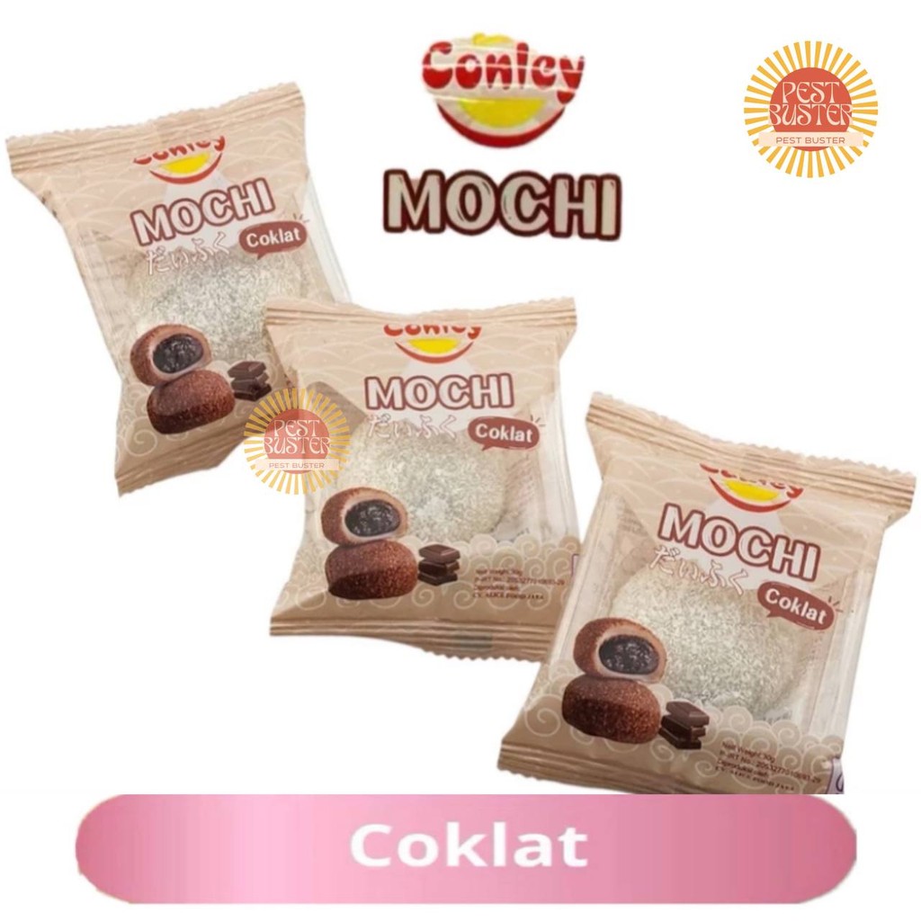 

Conley Mochi 30gr Jepang Rasa Coklat Cemilan Enak Snack Anak Murah daifuku Premium Lembut Kenyal Halal BPOM Original