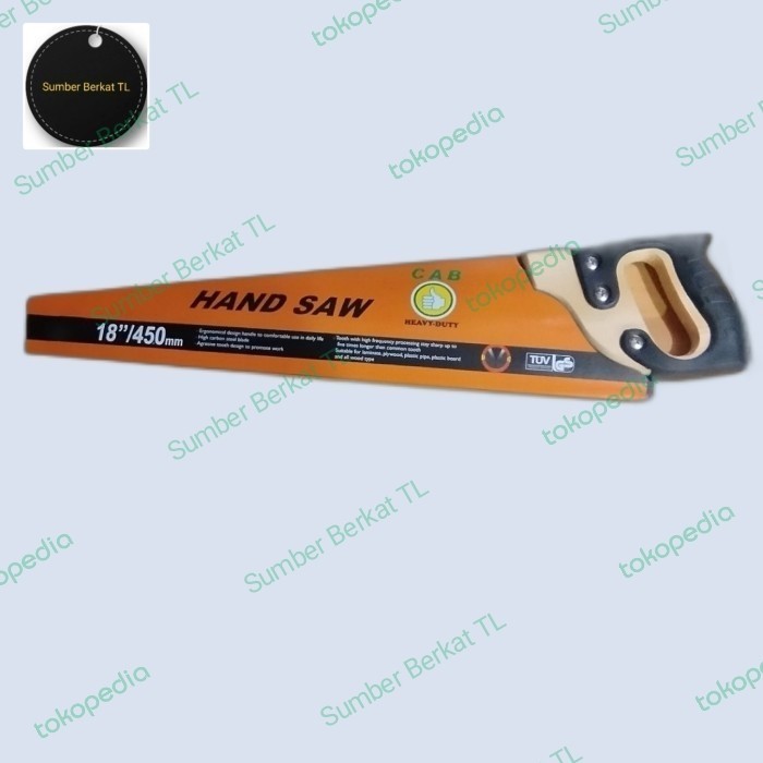 Gergaji Kayu Manual 18 Inch Gagang Karet HandSaw 18" Besar Berkualitas
